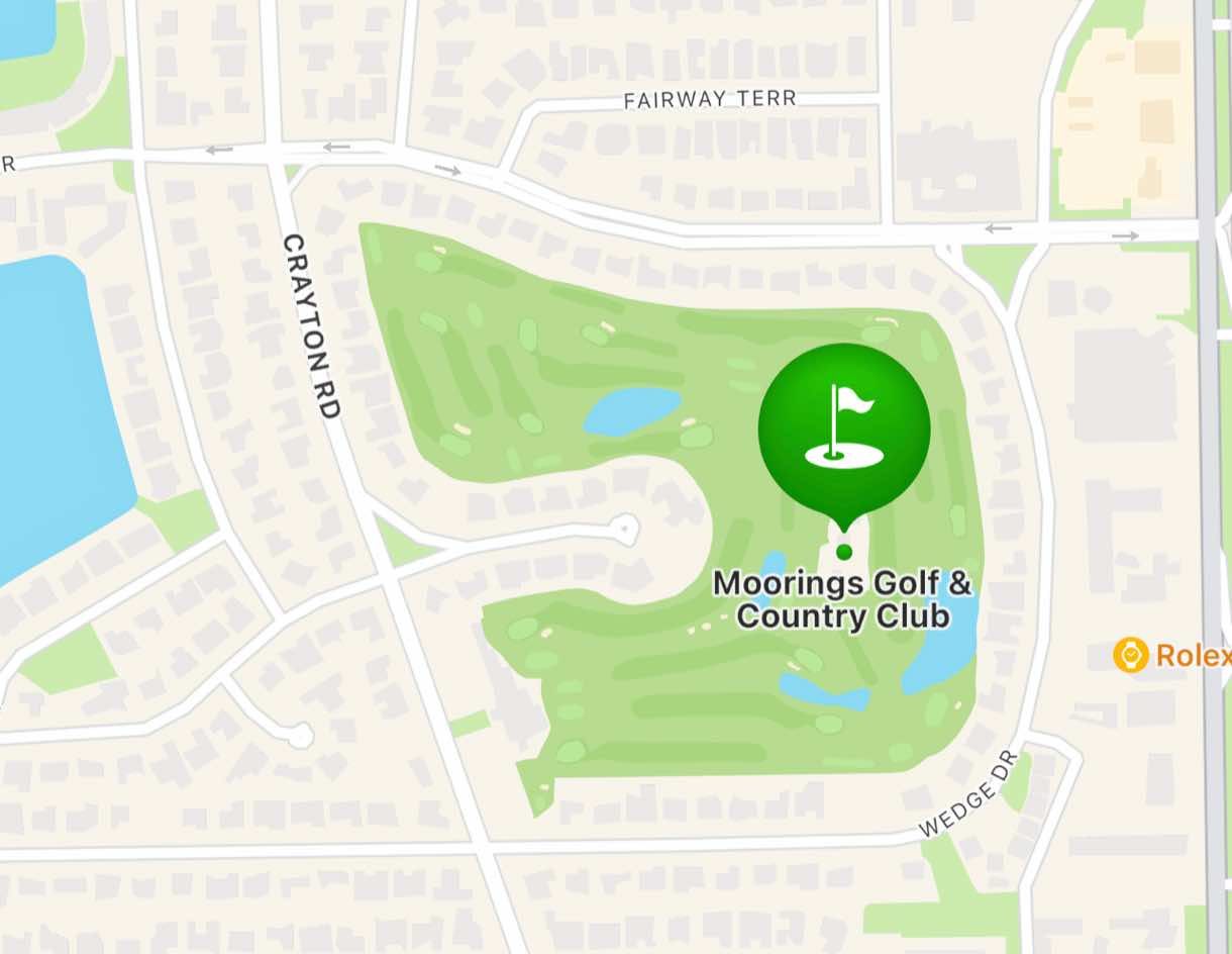 Moorings Golf & Country Club Map location